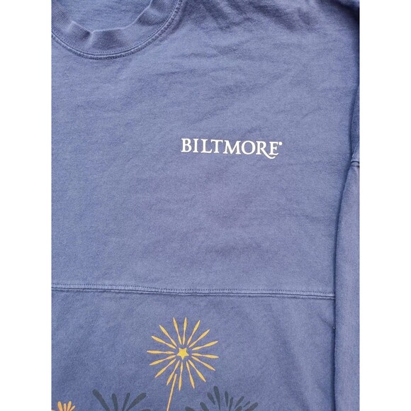Biltmore Sweatshirt Men's Medium Navy Blue Long Sleeve - Picture 3 of 8